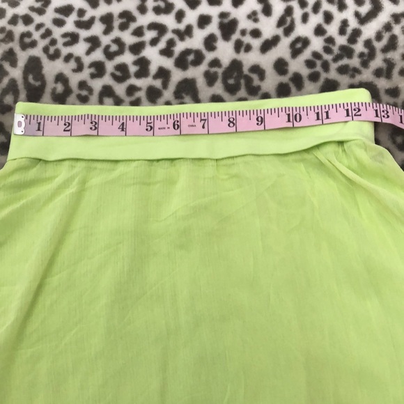 Aeropostale Skirt Foldover Waist in Yellow Green Size Small - Picture 9 of 17